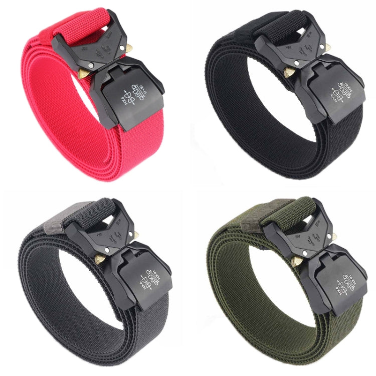 Outdoor Aluminum Alloy Lightweight Stretch Woven Belt, 125cm Red, 125cm Tabby Black, 125cm Tabby Dark Gray, 125cm Tabby Army Green, 125cm Tabby Sapphire, 125cm Tabby Dark Khaki, 125cm Light Gray, 125cm Twill Brown, 125cm Twill Army Green, 125cm Light Grey