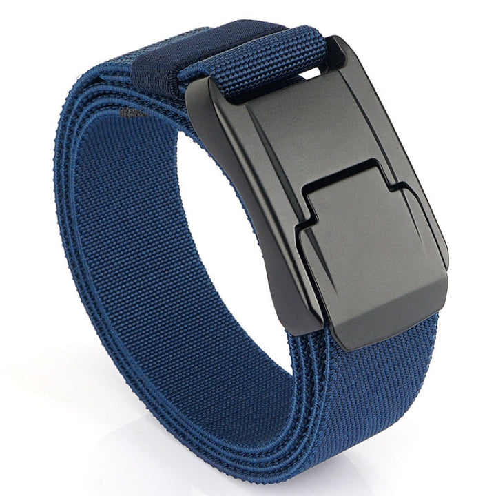 Men Casual Fashion Stretch Woven Quick Buckle Belt, Length:, 125cm