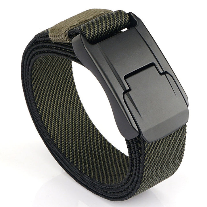 Men Casual Fashion Stretch Woven Quick Buckle Belt, Length:, 125cm