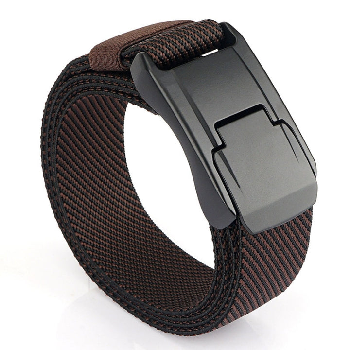 Men Casual Fashion Stretch Woven Quick Buckle Belt, Length:, 125cm