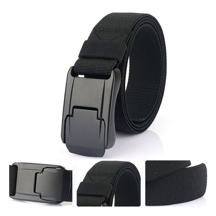 Men Casual Fashion Stretch Woven Quick Buckle Belt, Length:, 125cm