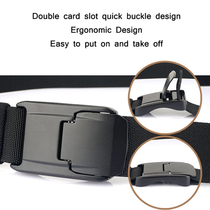 Men Casual Fashion Stretch Woven Quick Buckle Belt, Length:, 125cm