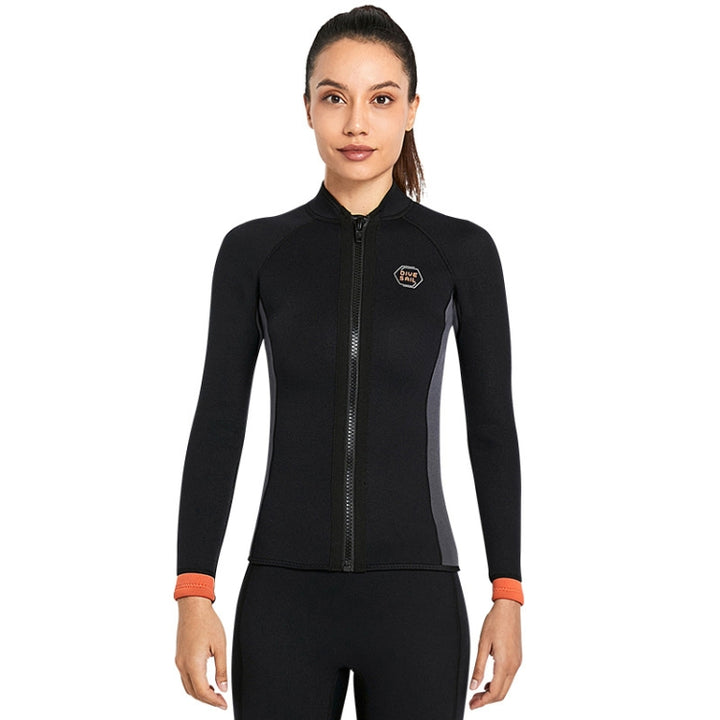 DIVE & SAIL 3mm Long Sleeve Thermal Diving Top Cold Protection Surf Top, XS, S, M, L, XL, XXL