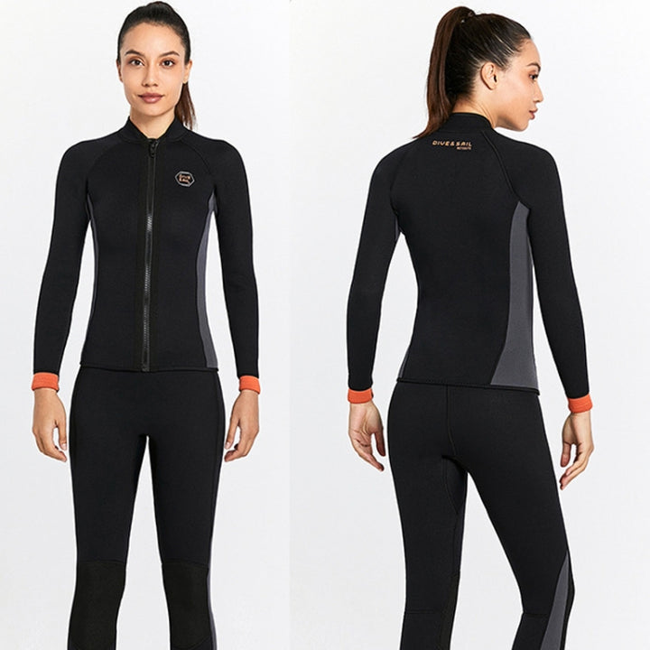 DIVE & SAIL 3mm Long Sleeve Thermal Diving Top Cold Protection Surf Top, XS, S, M, L, XL, XXL