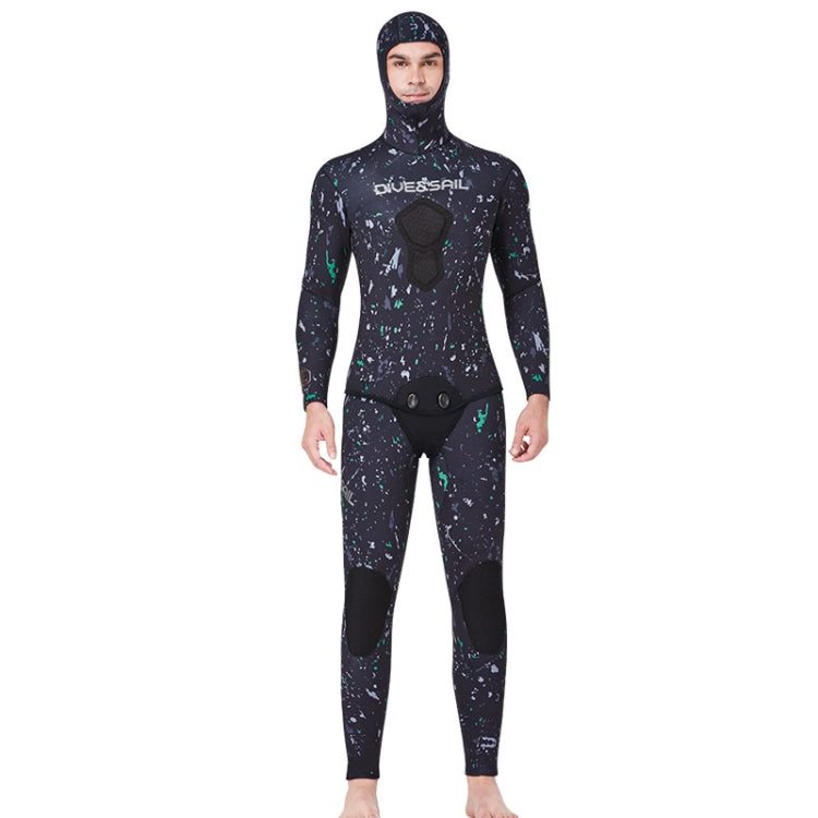 DIVE & SAIL 7mm Split Thick And Keep Warm Long Sleeves Hooded Diving Suit, M, L, XL, XXL, XXXL