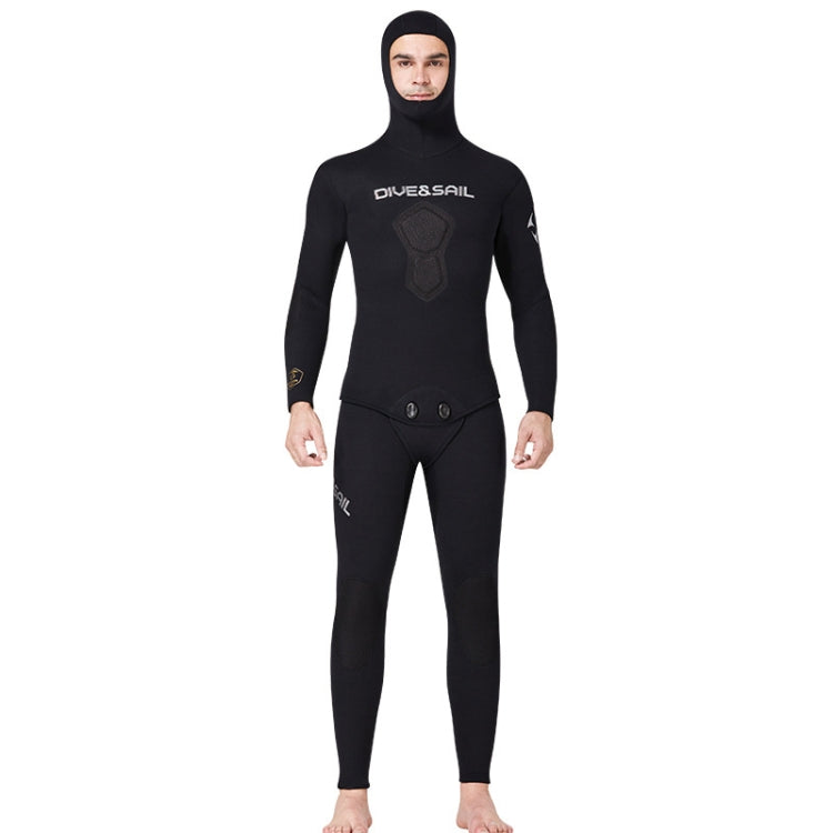 DIVE & SAIL 7mm Split Thick And Keep Warm Long Sleeves Hooded Diving Suit, M, L, XL, XXL, XXXL