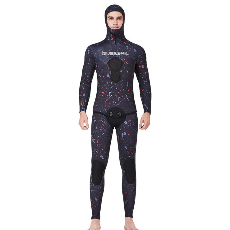 DIVE & SAIL 7mm Split Thick And Keep Warm Long Sleeves Hooded Diving Suit, M, L, XL, XXL, XXXL