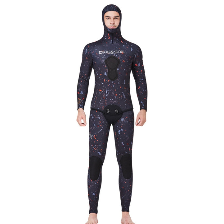 DIVE & SAIL 7mm Split Thick And Keep Warm Long Sleeves Hooded Diving Suit, M, L, XL, XXL, XXXL