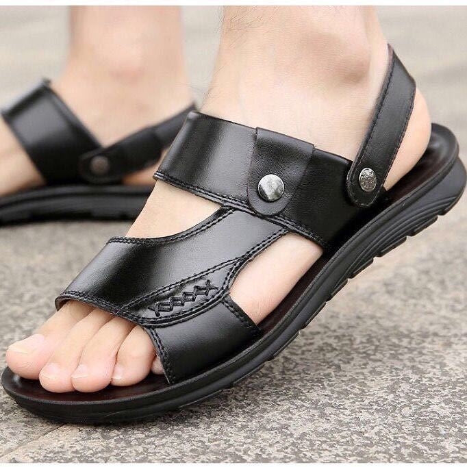 Non-slip Outer Wear Dual-use Sandals Slippers Men Casual Beach Shoes, 40, 41, 42, 43, 44, 45, 46, 47