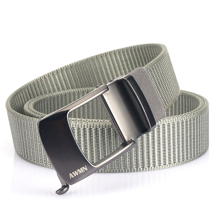 AWMN Men Nylon Cutout Automatic Buckle Toothless Belt, Length:, 120cm