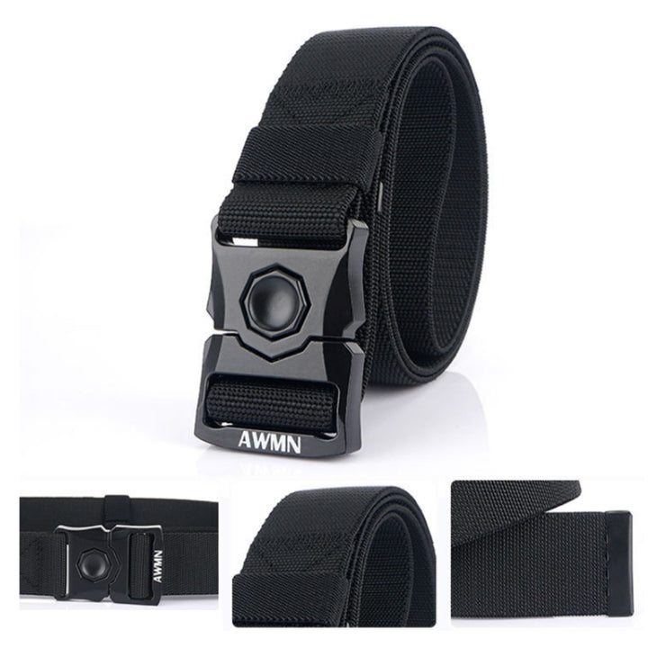 AWMN Outdoor Men Versatile Buckle Elastic Belt, Length:, 120cm