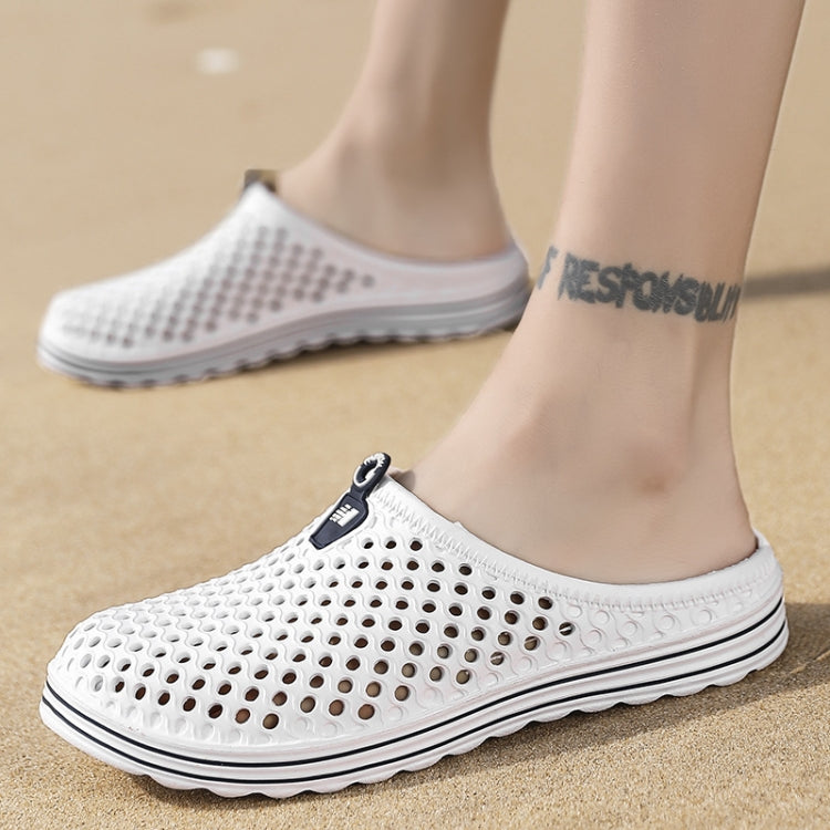 X902 Summer Beach Shoes Non-Slip Flip Llops Couple Slippers Men Hole Shoes, 36, 37, 38, 39, 40, 41, 42, 43, 44, 45