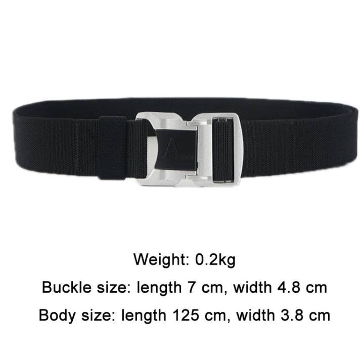 Outdoor Leisure Aluminum Alloy Safety Buckle Belt, Length:, 125cm