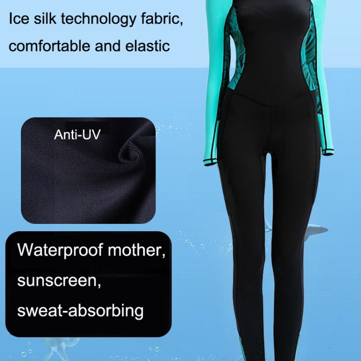 FINDSLINE  Lycra Diving Cloth Female Thin Quick-Dry Waterproof Full Body Sunblock Wetsuit, XS, S, M, L, XL