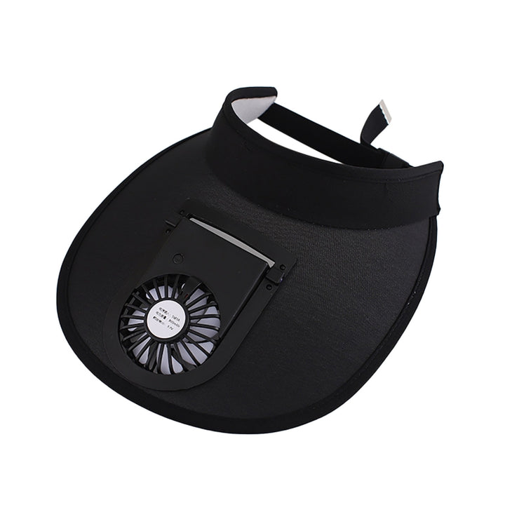 USB Rechargeable Fan Hat Summer Sunshade Large Brim Empty Top Sun Hat, Black, Sky Blue, Pink, Violet, Fluorescent Yellow, Orange Red