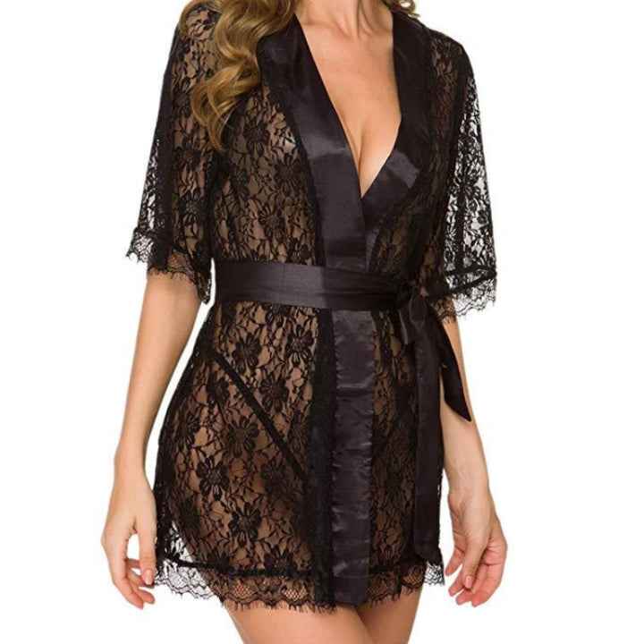 Women Lace Cutout Nightgown Sexy Suit, S, M, L, XL, XXL