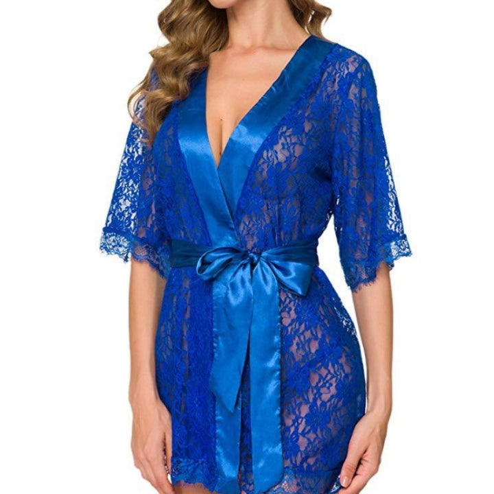 Women Lace Cutout Nightgown Sexy Suit, S, M, L, XL, XXL