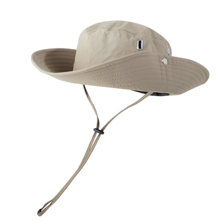 Versatile Breathable Sunscreen Drawstring Fisherman Hat, Khaki, Black, Grey, Coffee, Dark Blue, Army Green