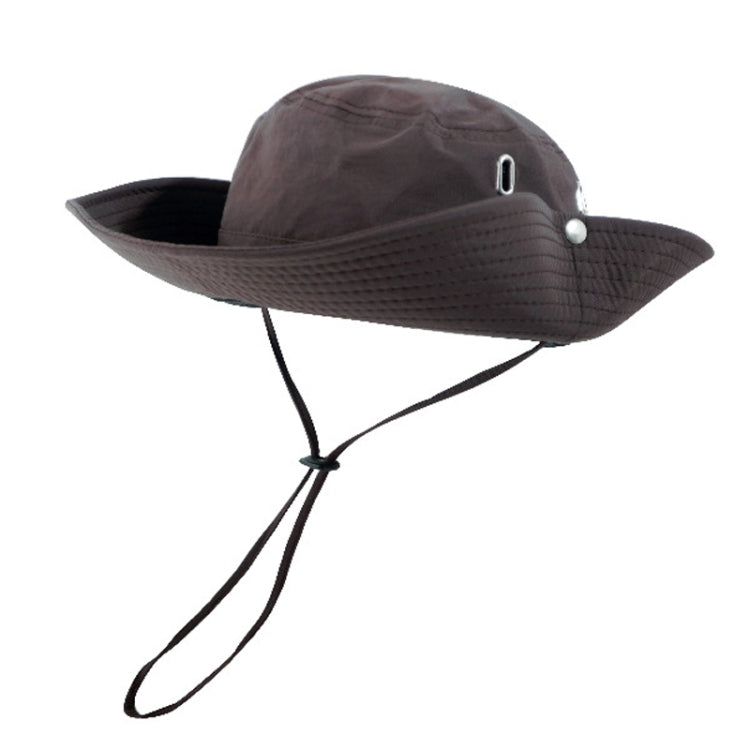 Versatile Breathable Sunscreen Drawstring Fisherman Hat, Khaki, Black, Grey, Coffee, Dark Blue, Army Green