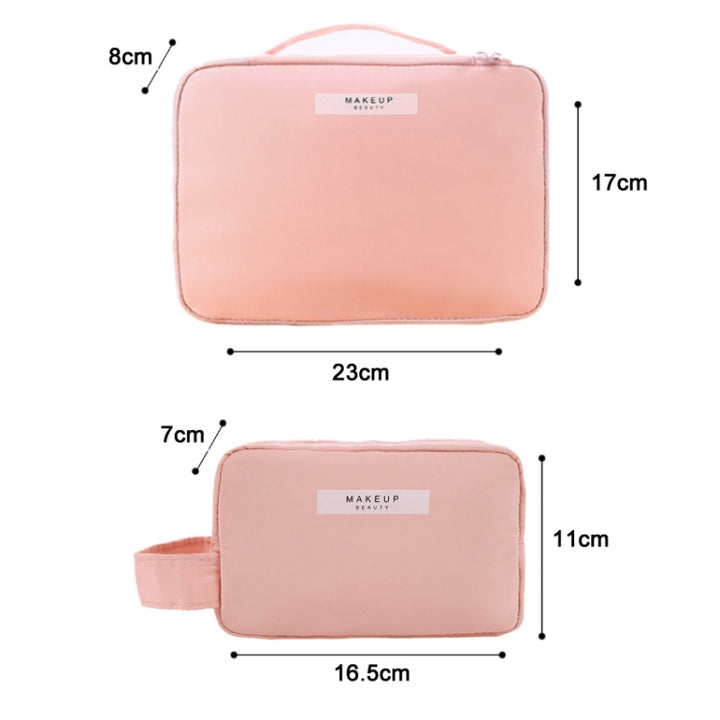 Multifunctional Portable Travel Large Capacity Cosmetic Storage Bag, Matcha Green (Large), Cute Pink (Large), Mist Blue (Large), Dark Gray (Large), Matcha Green (Small), Cute Pink (Small), Mist Blue (Small), Dark Gray (Small)