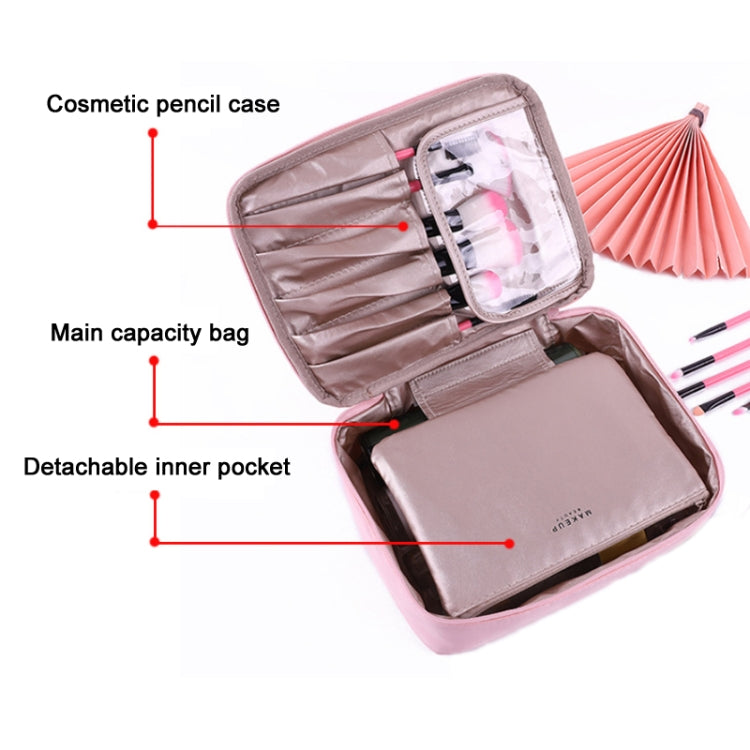 Multifunctional Portable Travel Large Capacity Cosmetic Storage Bag, Cute Pink (Large), Mist Blue (Large), Dark Gray (Large), Matcha Green (Small), Cute Pink (Small), Mist Blue (Small), Dark Gray (Small)