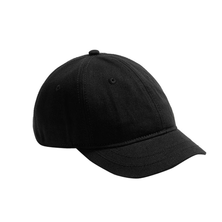 Soft Top Retro All-match Short-brimmed Hat Big Head Peaked Cap, Black, Grey, Navy, Coffee, Army Green, Beige White