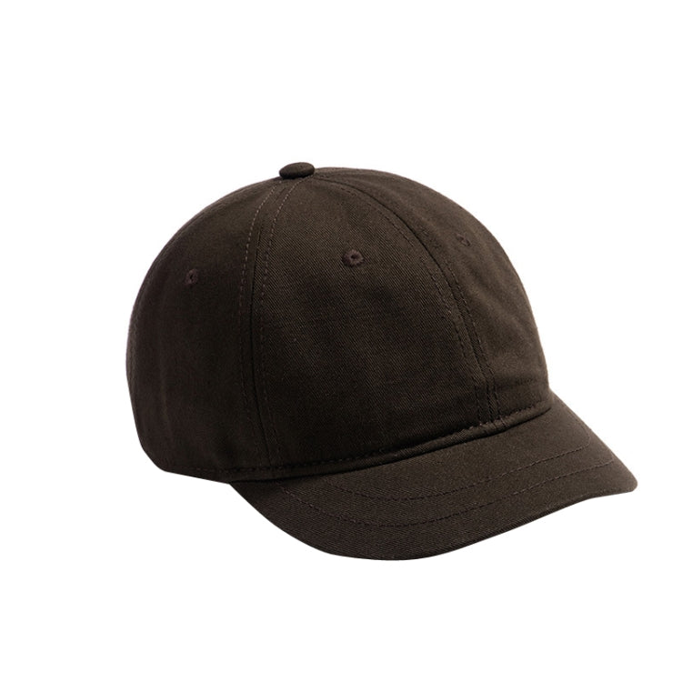 Soft Top Retro All-match Short-brimmed Hat Big Head Peaked Cap, Black, Grey, Navy, Coffee, Army Green, Beige White