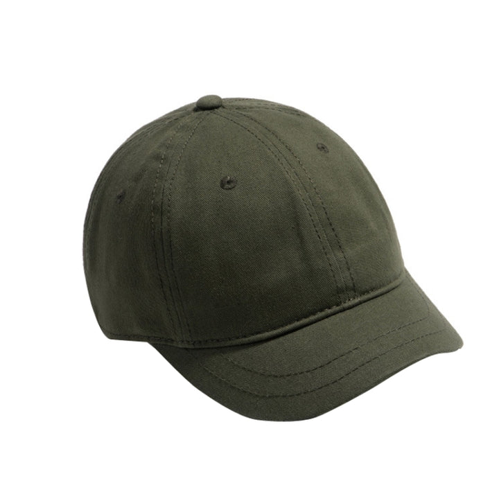 Soft Top Retro All-match Short-brimmed Hat Big Head Peaked Cap, Black, Grey, Navy, Coffee, Army Green, Beige White