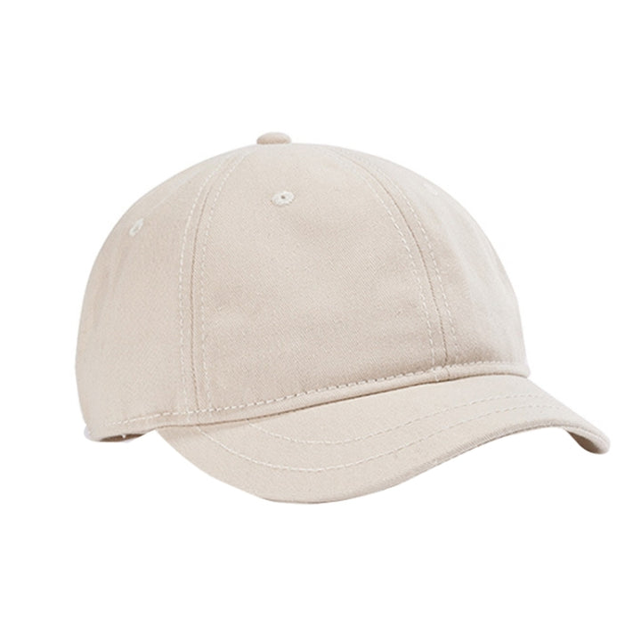 Soft Top Retro All-match Short-brimmed Hat Big Head Peaked Cap, Black, Grey, Navy, Coffee, Army Green, Beige White