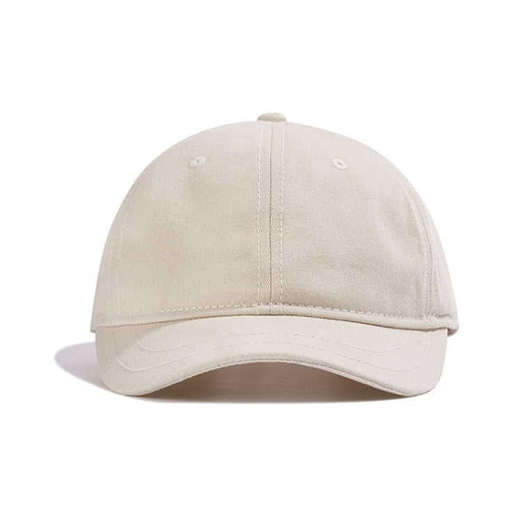 Soft Top Retro All-match Short-brimmed Hat Big Head Peaked Cap, Black, Grey, Navy, Coffee, Army Green, Beige White