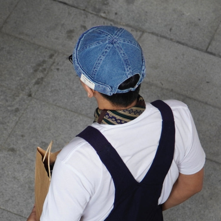 GEGEEN DOMOG Cowboy Landlord Hat Literary Melon Cap Retro Sailor Hat, Denim Blue