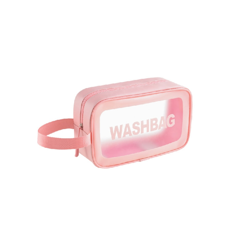 PVC Transparent Waterproof Portable Cosmetic Bag, Size:, L (Pink), L (Black), L (White), M (Pink), M (Black), M (White), S (Pink), S (Black), S (White)