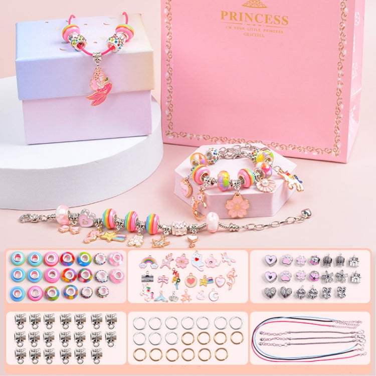 Kids DIY Beaded Bracelet Kids Jewelry Accessories, Rainbow Sugar With Storage Box, Heart of  Ocean With Storage Box, Sakura Pink With Storage Box, Rainbow Sugar Without Box, Heart of  Ocean Without Box, Sakura Pink Without Box