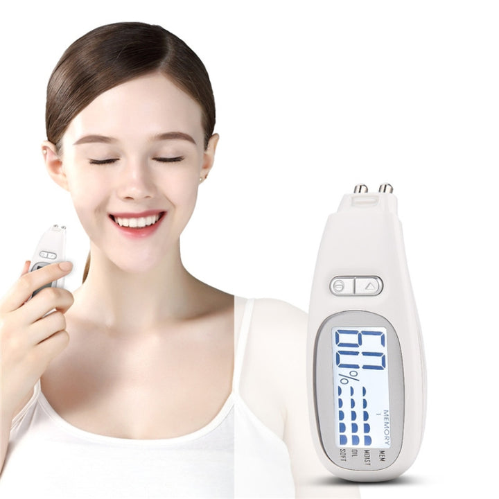 LCD Digital Skin Analyzer Facial Moisture Tester, White