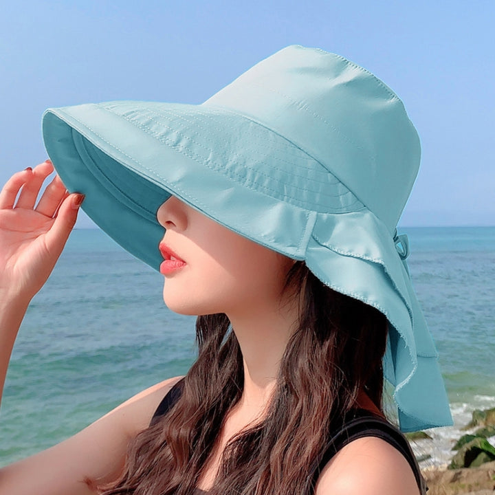 8062 Women Summer Neck Protection Sunscreen Hat Large Brim Fisherman Hat, 8062 Blue, 8062 Purple, 8062 Khaki, 8062 Black, 8062 Pink, 8062 Navy, 8062 Beige, 8062 Dark Gray, 8062 Army Green, 8062 Light Gray