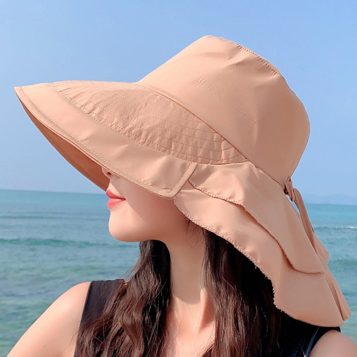 8062 Women Summer Neck Protection Sunscreen Hat Large Brim Fisherman Hat, 8062 Blue, 8062 Purple, 8062 Khaki, 8062 Black, 8062 Pink, 8062 Navy, 8062 Beige, 8062 Dark Gray, 8062 Army Green, 8062 Light Gray