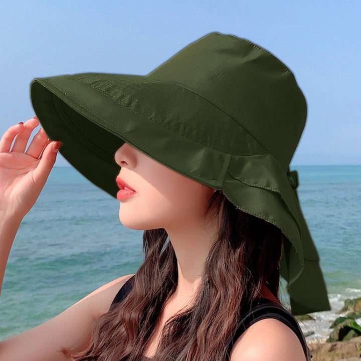 8062 Women Summer Neck Protection Sunscreen Hat Large Brim Fisherman Hat, 8062 Blue, 8062 Purple, 8062 Khaki, 8062 Black, 8062 Pink, 8062 Navy, 8062 Beige, 8062 Dark Gray, 8062 Army Green, 8062 Light Gray