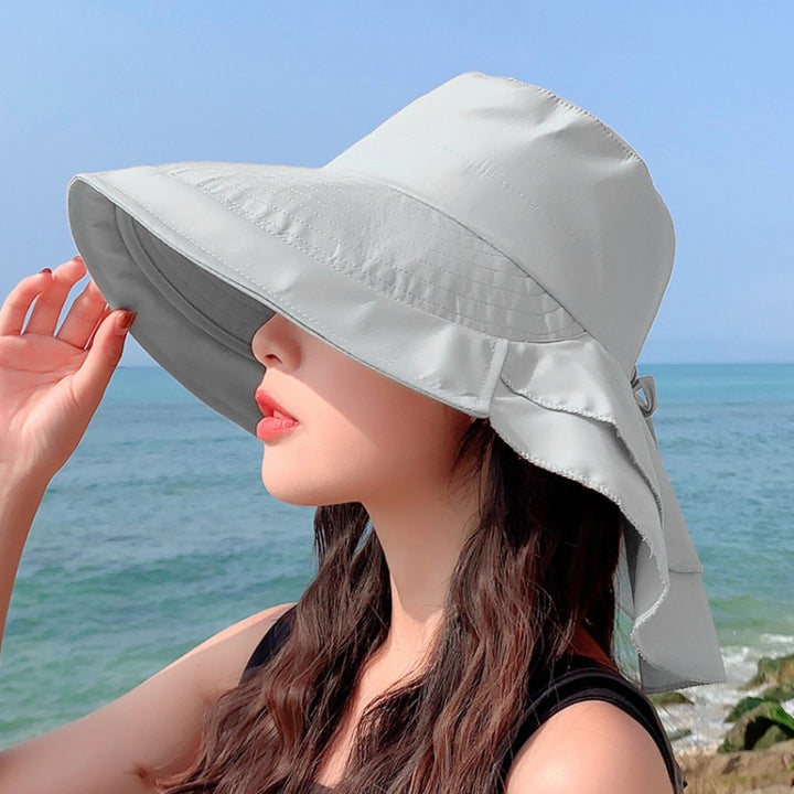 8062 Women Summer Neck Protection Sunscreen Hat Large Brim Fisherman Hat, 8062 Blue, 8062 Purple, 8062 Khaki, 8062 Black, 8062 Pink, 8062 Navy, 8062 Beige, 8062 Dark Gray, 8062 Army Green, 8062 Light Gray