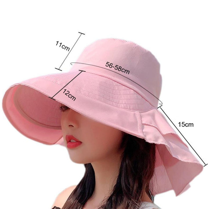 8062 Women Summer Neck Protection Sunscreen Hat Large Brim Fisherman Hat, 8062 Blue, 8062 Purple, 8062 Khaki, 8062 Black, 8062 Pink, 8062 Navy, 8062 Beige, 8062 Dark Gray, 8062 Army Green, 8062 Light Gray