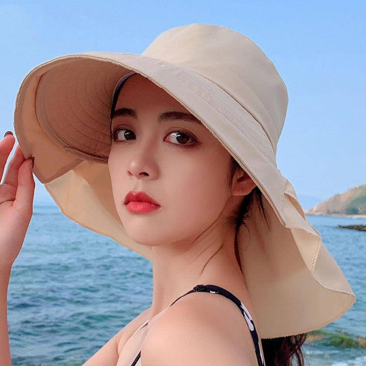 8062 Women Summer Neck Protection Sunscreen Hat Large Brim Fisherman Hat, 8062 Blue, 8062 Purple, 8062 Khaki, 8062 Black, 8062 Pink, 8062 Navy, 8062 Beige, 8062 Dark Gray, 8062 Army Green, 8062 Light Gray