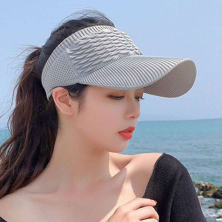 8010 Lady Empty Top Outdoor Sports Peaked Cap Students Sun Hat, 8010 Black, 8010 White, 8010 Grey, 8010 Beige, 8010 Khaki, 8010 Pink