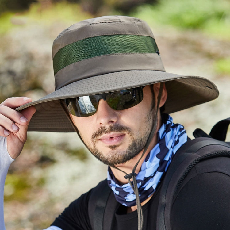 9090 Men Outdoor Fishing Climbing Mountain Large Brim Fisherman Hat, 9090 Navy, 9090 Army Green, 9090 Khaki, 9090 Black, 9090 Grey