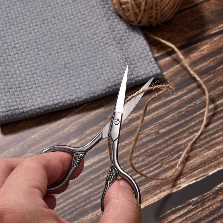 2 PCS Beard Scissors Cosmetic Small Scissors Makeup Small Tools, 2 PCS Pointed Head, 2 PCS Round Head