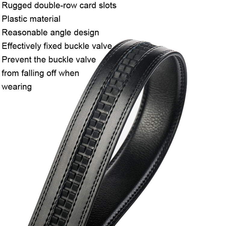 Dandali Casual Men Automatic Buckle Belt Business Soft Leather Pants Band, 110cm