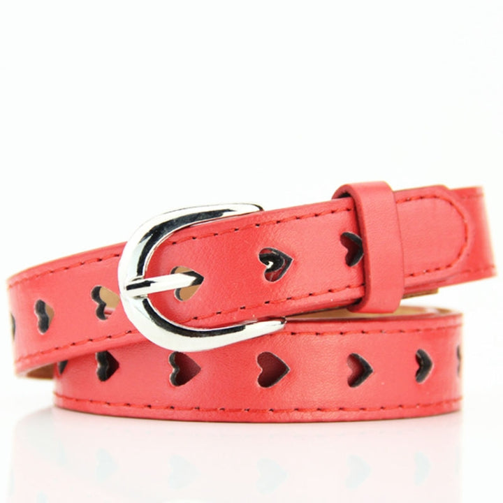 Dandali DC141 Women Pinching Belt Cutout Heart Belt, DC141 Brown, DC141 Red, DC141 Yellow, DC141 Green, DC141 Blue, DC141 White, DC141 Camel, DC141 Orange, DC141 Pink, DC141 Rose Red