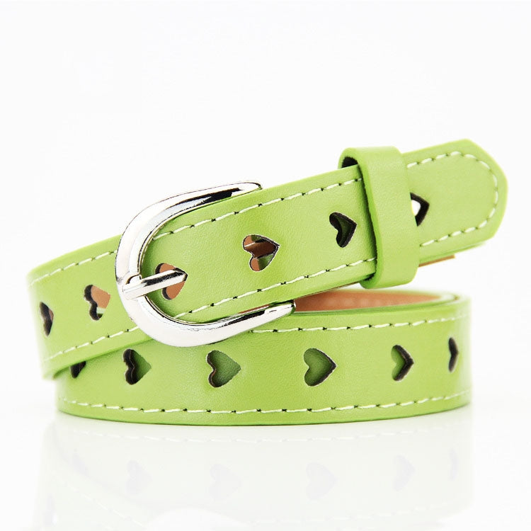 Dandali DC141 Women Pinching Belt Cutout Heart Belt, DC141 Brown, DC141 Red, DC141 Yellow, DC141 Green, DC141 Blue, DC141 White, DC141 Camel, DC141 Orange, DC141 Pink, DC141 Rose Red