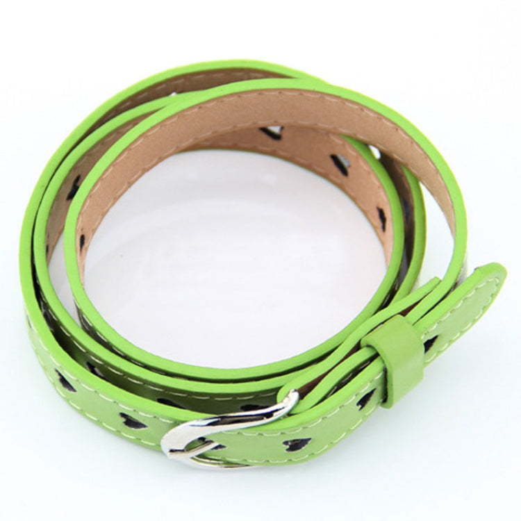 Dandali DC141 Women Pinching Belt Cutout Heart Belt, DC141 Brown, DC141 Red, DC141 Yellow, DC141 Green, DC141 Blue, DC141 White, DC141 Camel, DC141 Orange, DC141 Pink, DC141 Rose Red