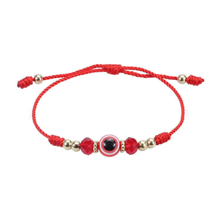 Devil Eye Adjustable Crystal Beaded Bracelet