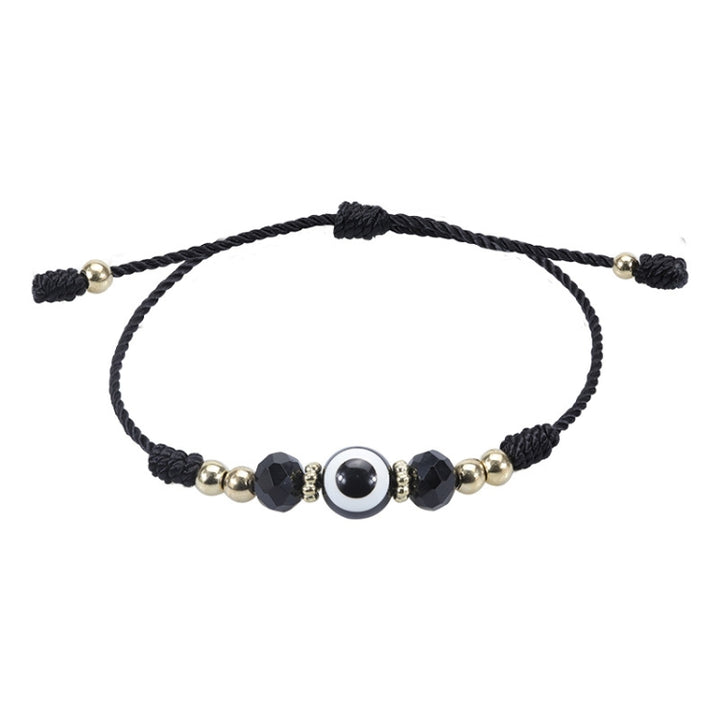 Devil Eye Adjustable Crystal Beaded Bracelet