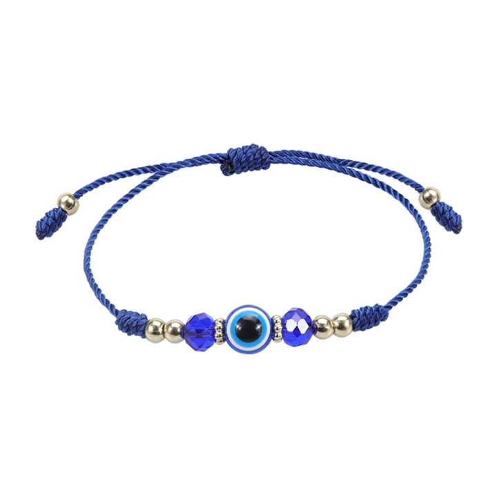 Devil Eye Adjustable Crystal Beaded Bracelet